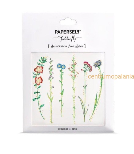 Tatuaż damski naklejka Vintage Flowers 2szt Paperself