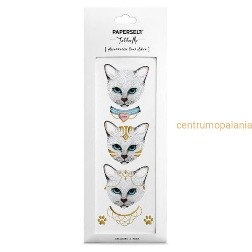 Tatuaż naklejka Meow 2szt Paperself