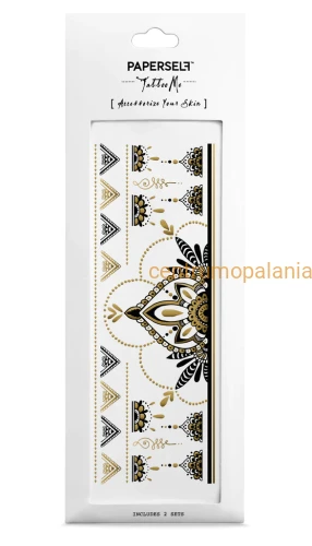 Tatuaż naklejany na rękę Paperself Henna Black