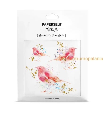 Paperself tatuaż naklejany wodny Robin - rudzik