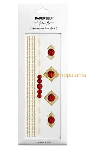 Tatuaż naklejany Rocky Rubies Chain Paperself