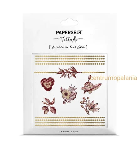 Tatuaż tymczasowy naklejany Burgundy Garden Bracelet Paperself