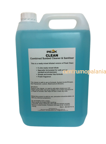 Peak Clean preparat do mycia i dezynfekcji łóżek solaryjnych