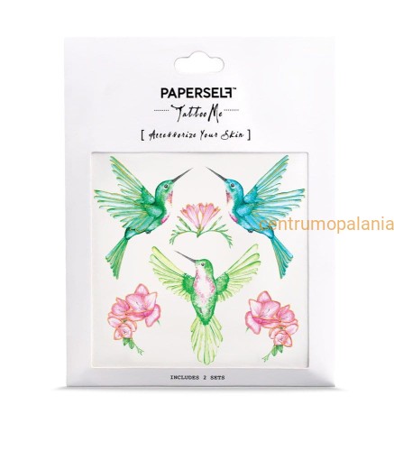 Tatuaż tymczasowy naklejany Hummingbird 2szt Paperself