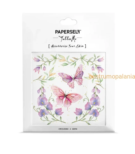 Tatuaż naklejka tymczasowa Paperself Butterflies in the garden