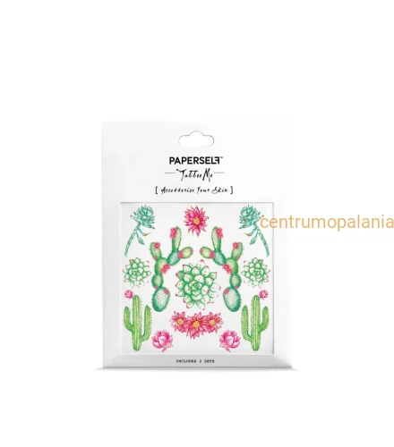 Tatuaż naklejka wodna tymczasowa Cactus 2