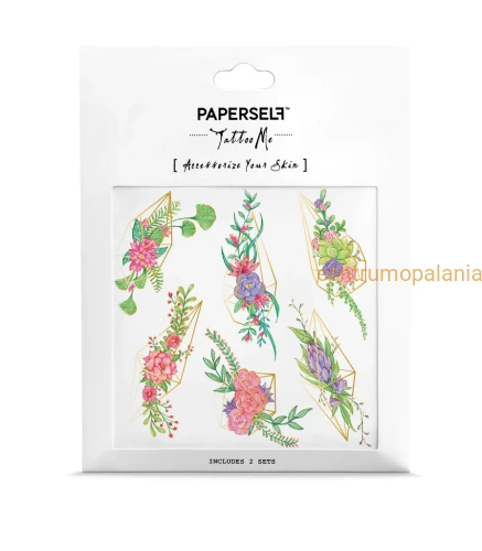 Paperself tatuaż przyklejny naklejka wodna tymczasowa Terrarium