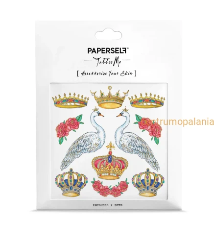 Paperself tatuaż przyklejny naklejka wodna tymczasowa White Swan