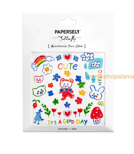 Paperself tatuaż przyklejny naklejka wodna tymczasowa Kidult