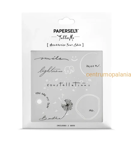 Paperself tatuaż przyklejny naklejka wodna tymczasowa Calligraphy