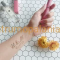 Paperself tatuaż przyklejny naklejka wodna tymczasowa Floral Alphabet