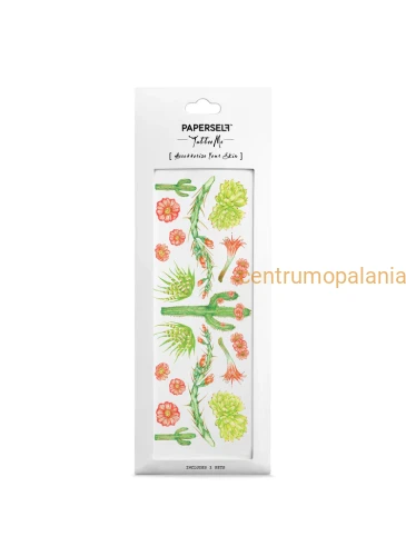 Paperself tatuaż naklejka wodna tymczasowa Cactus