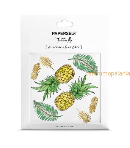Tatuaż tymczasowy naklejany Pineapples 2szt Paperself