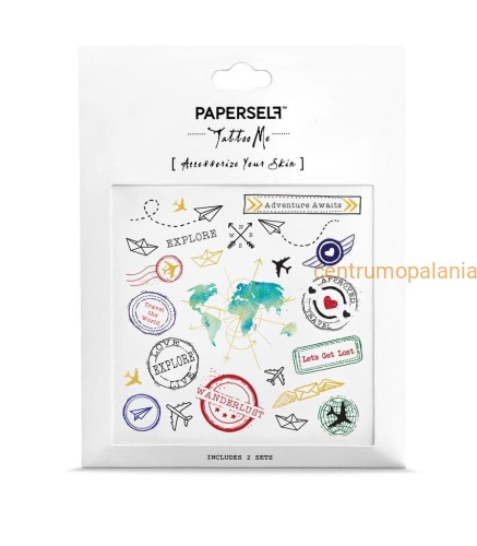 Tatuaż wodny naklejany Travel 2szt Paperself