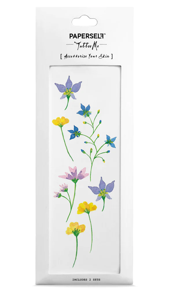 Paperself Pastel Palette tatuaż wodny przyklejany na twarz