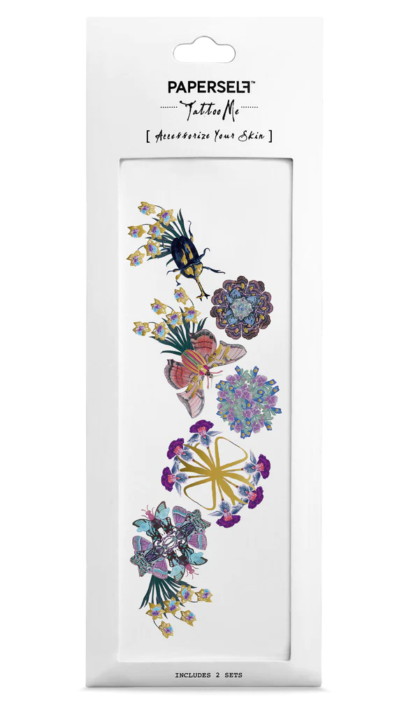 Paperself tatuaz wodny naklejany na plecyWinged Botanica by Keiko Nishiyama