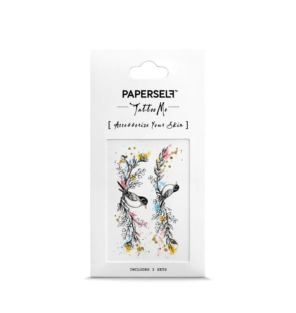 paperself tatuaż wodny przyklejany Mini Love Birds