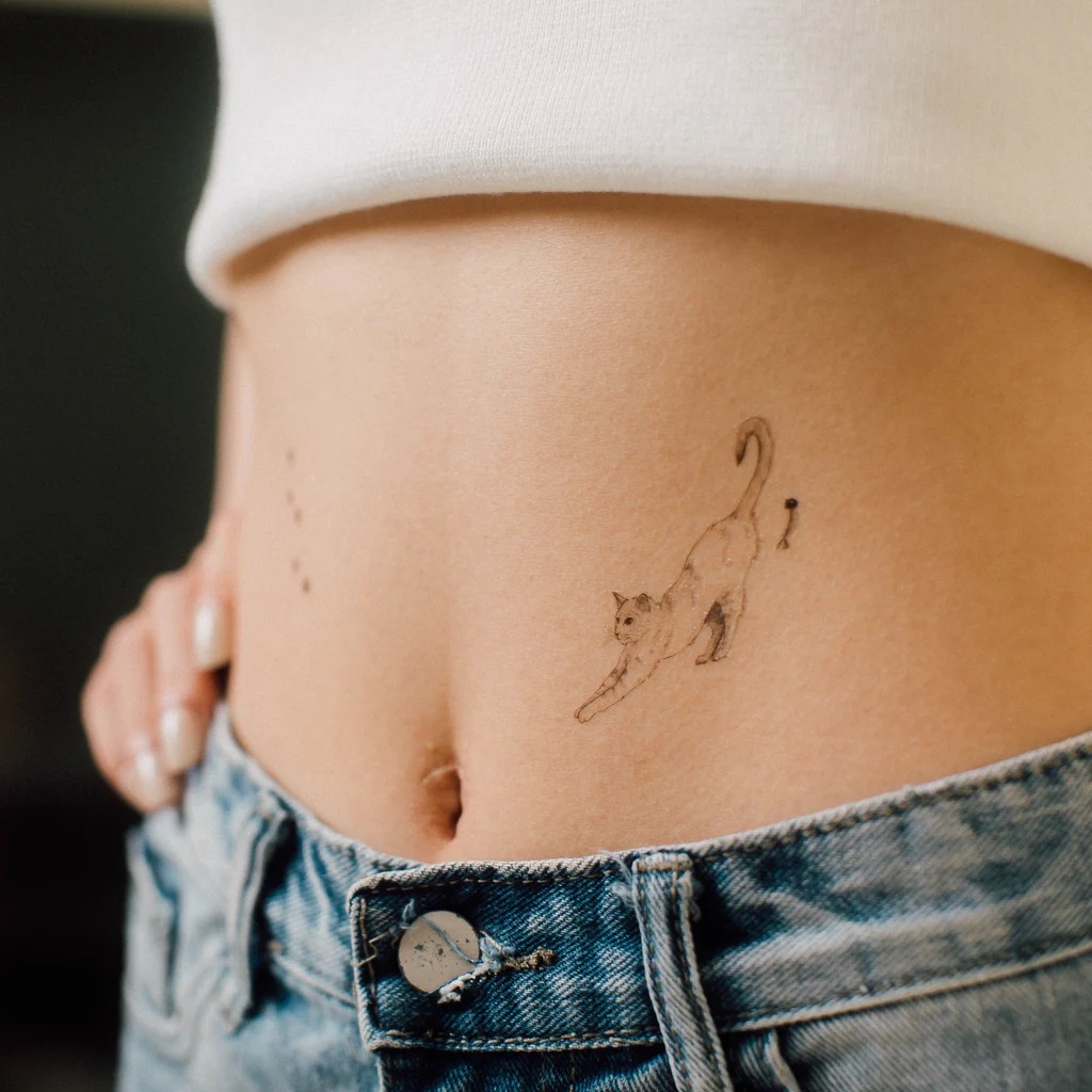Paperself tatuaż tymczasowy naklejany dla dzieci Meow