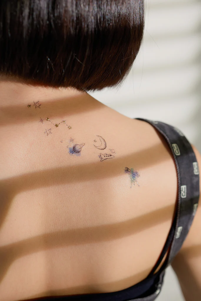 Paperself tatuaż przyklejny naklejka wodna tymczasowa Space