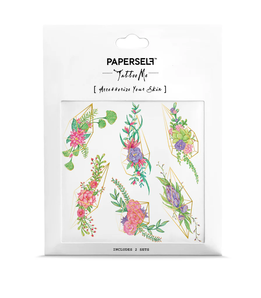 Paperself tatuaż przyklejny naklejka wodna tymczasowa Terrarium