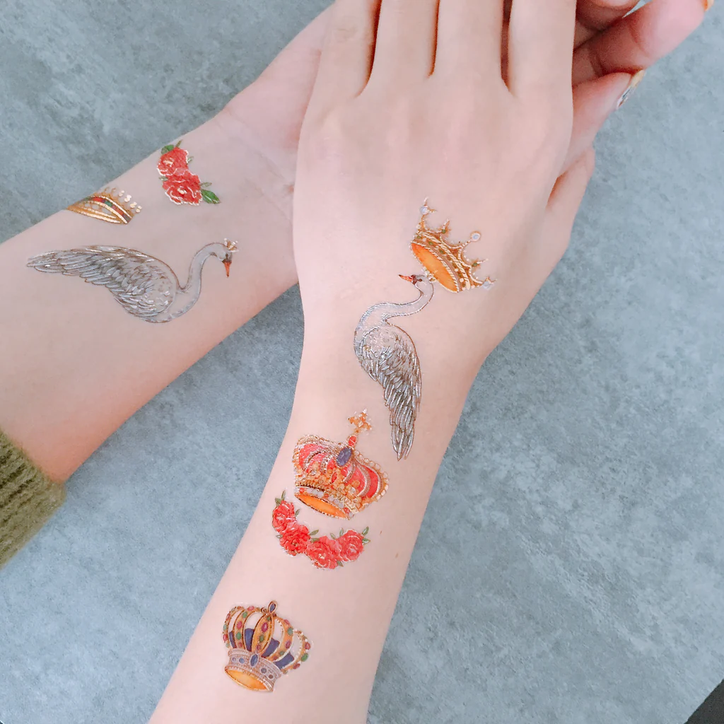 Paperself tatuaż przyklejny naklejka wodna tymczasowa White Swan