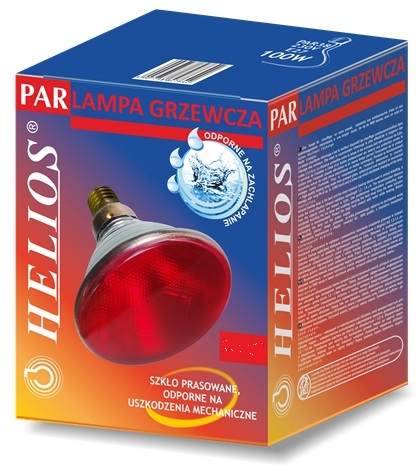 Żarówka lampa podczerwieni Helios Rubin IR 100W E27